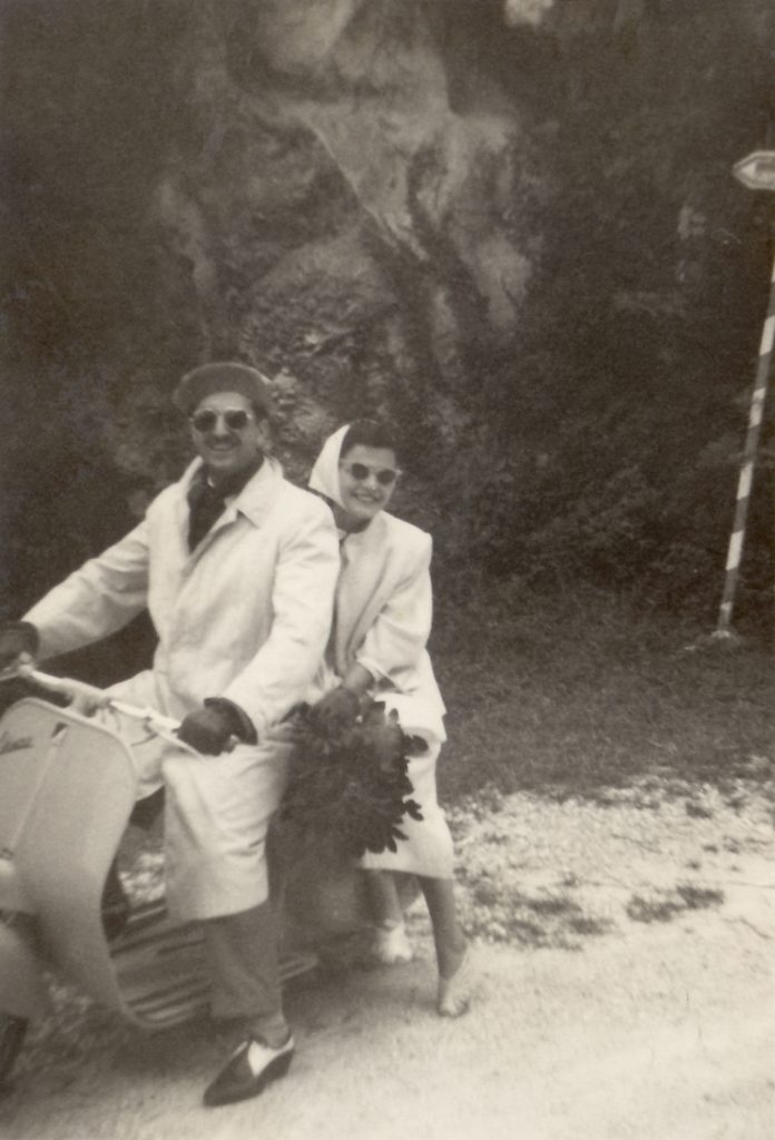 Paolo Pirani e il padre la mitica Vespa 50 cc