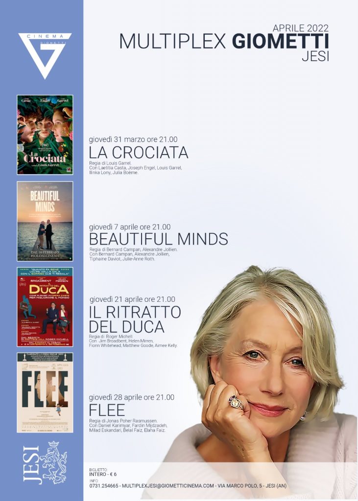 Cinema d'Autore, i giovedì al multiplex Giometti di Jesi