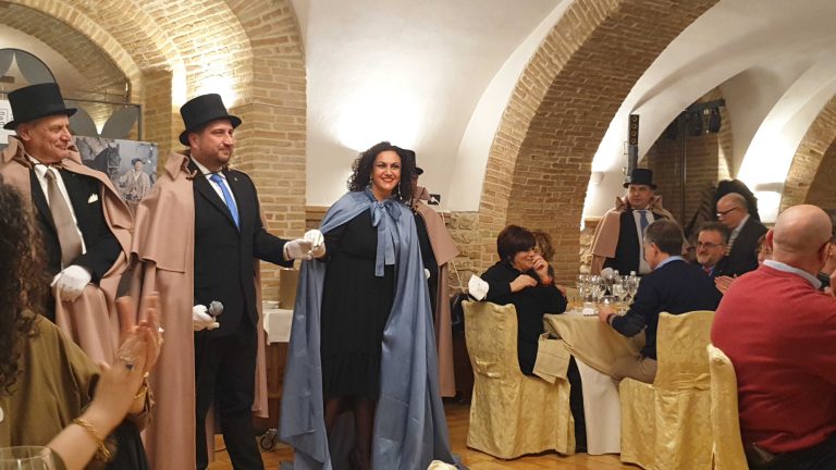 Roberta Cristalli alla serata Marchese del Grillo con Cassini