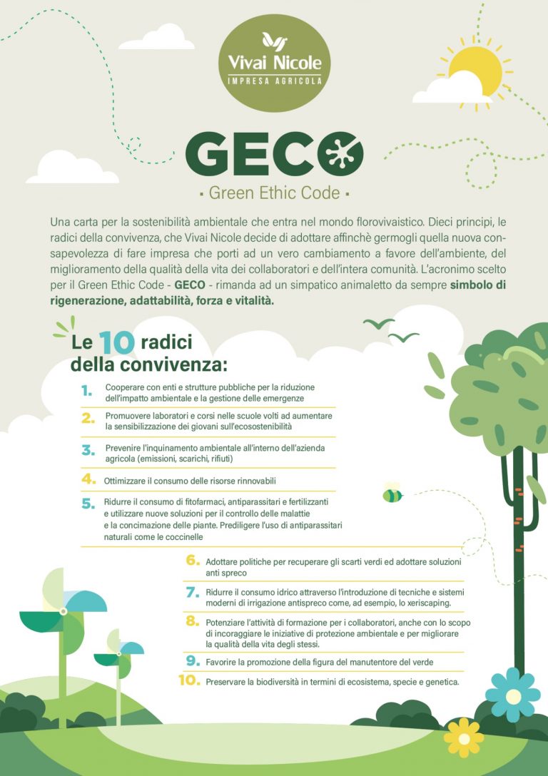 A Sant'Elpidio a Mare nasce con Vivai Nicole Geco, il primo green ethical code del florovivaismo consapevole