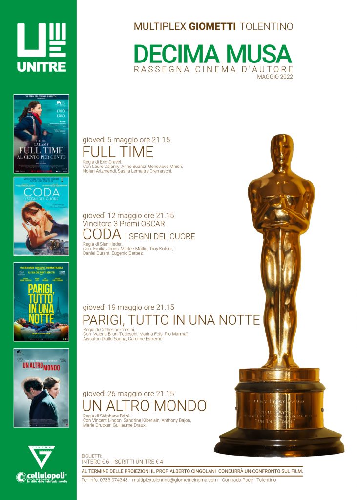 Rassegna d'autore al Multiplex Giometti di Tolentino. Il 5 maggio c'è Full Time