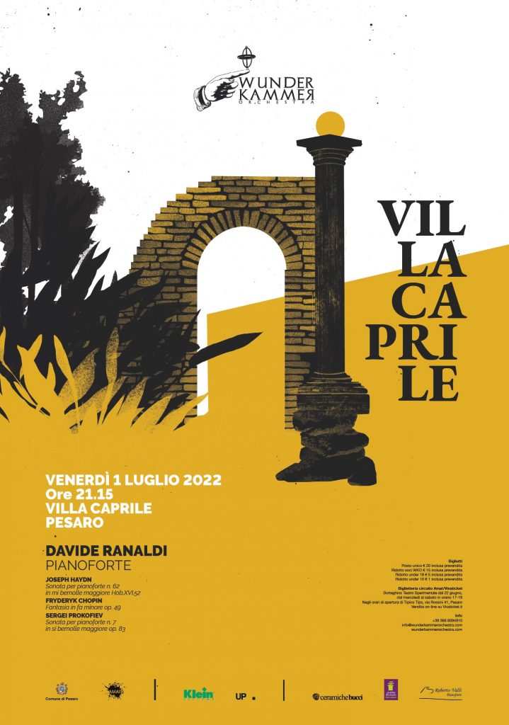 DAVIDE RANALDI PREMIO VENEZIA IN CONCERTO A PESARO Pesaro, Villa Caprile, venerdì 1° luglio