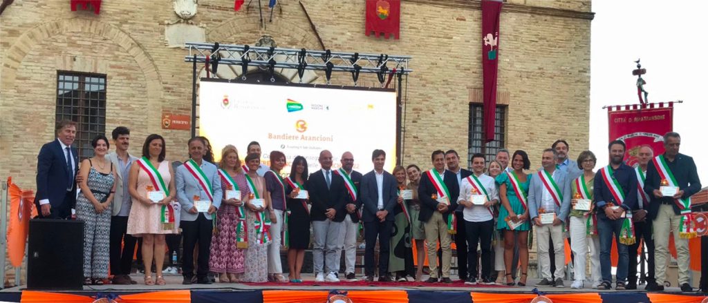 Corinaldo a Ripatransone per la giornata delle Bandiere Arancioni delle Marche