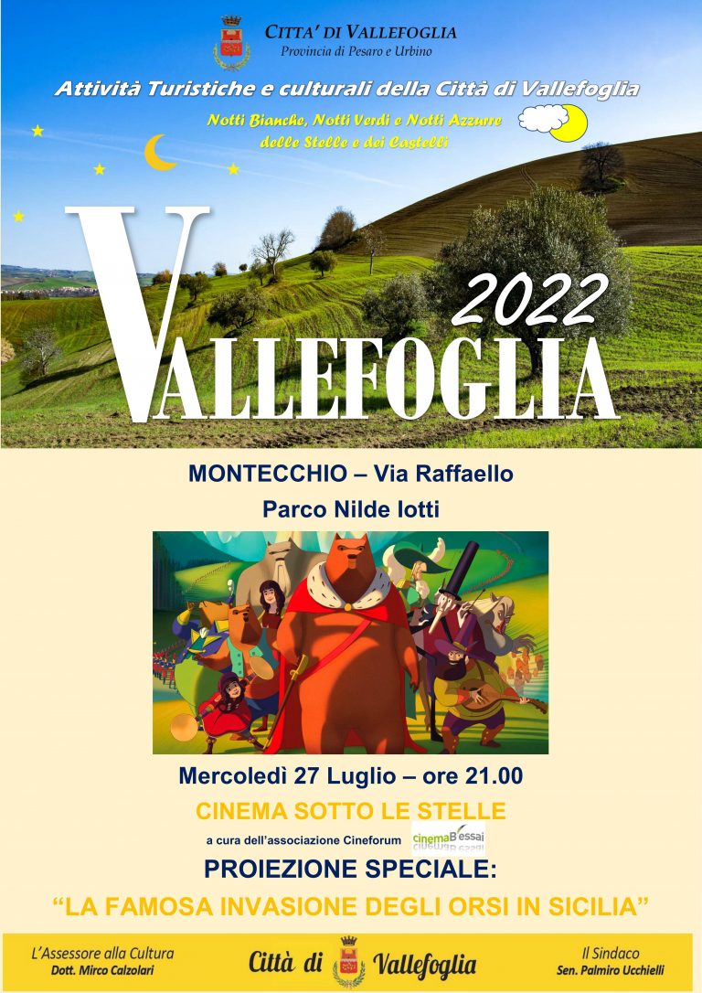 a Montecchio, nel Parco Leonilde Iotti, un’altra serata di “Cinema sotto le stelle” per bambini e famiglie