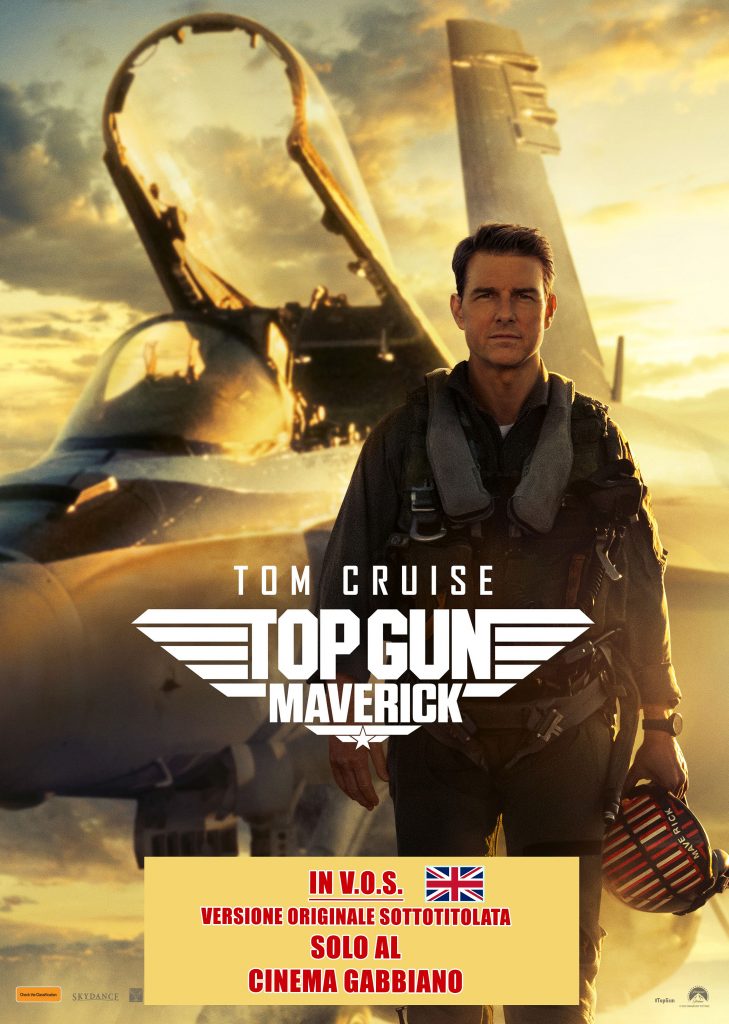 Al Cinema Gabbiano di Senigallia il 23 luglio (ore 21:30) evento fuori programma: “Top Gun: Maverick” in versione originale sottotitolato