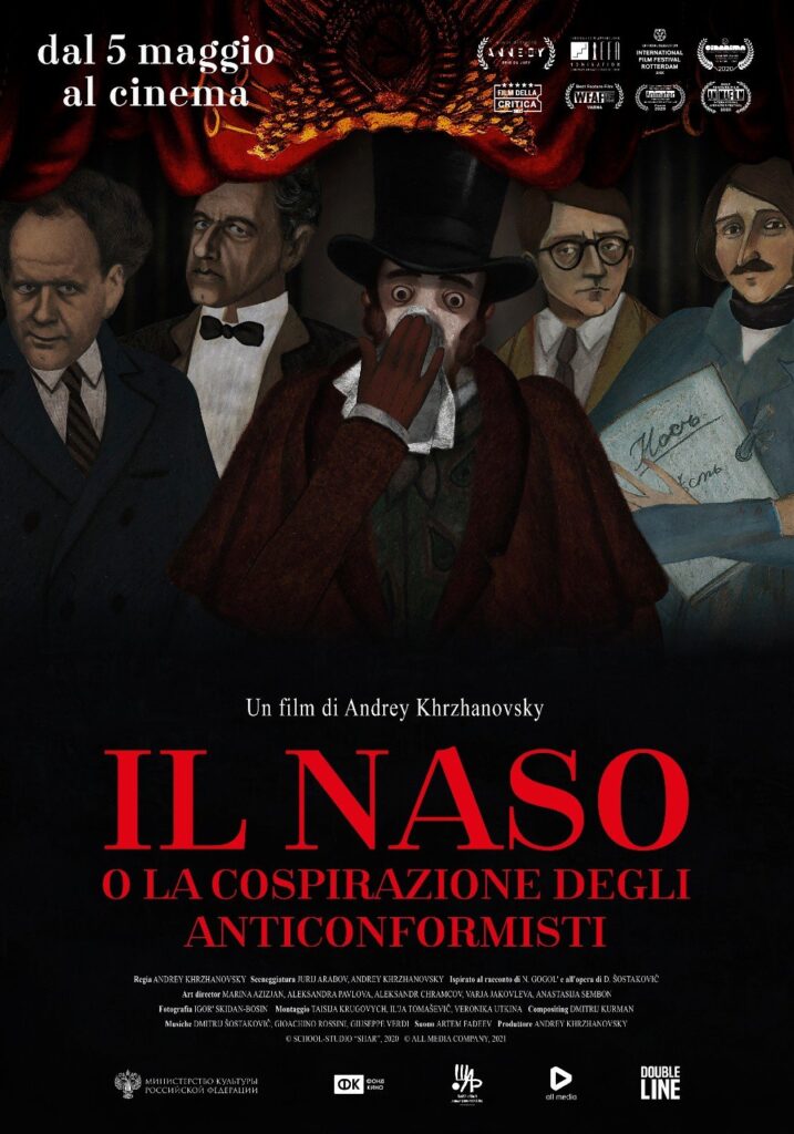 Al Cinema Gabbiano di Senigallia il 16 agosto (ore 20:30, sala interna) Il Naso o la Cospirazione degli Anticonformisti (2020) di Andrey Khrzhanovskiy