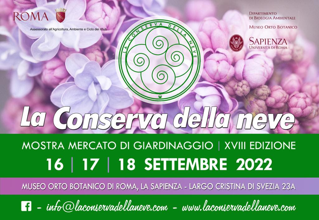 LA CONSERVA DELLA NEVE: dal 16 al 18 settembre alla scoperta del verde più insolito (Roma, Orto Botanico)