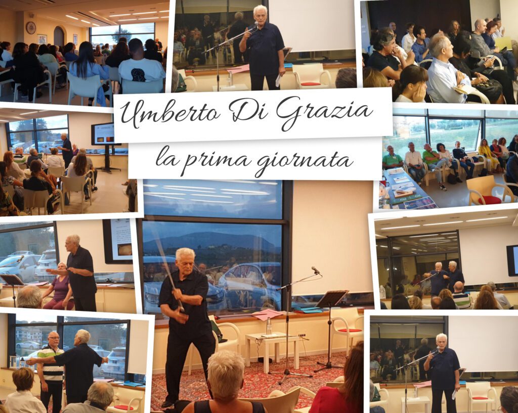 collage Umberto Di Grazia al Castello di Malleus a Recanati prima serata 220917