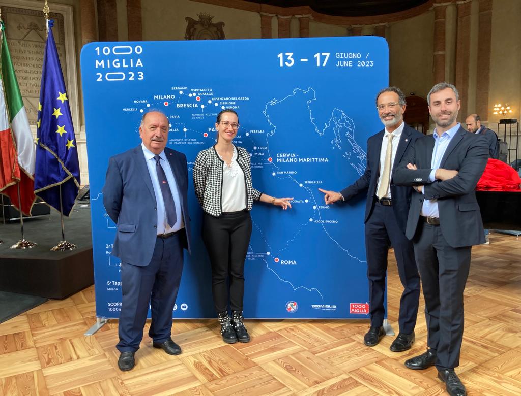 Mille Miglia, un momento della presentazione dell'evento a Senigallia