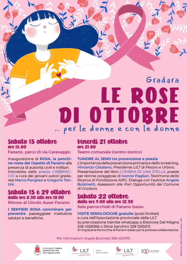 Le rose di ottobre … per le donne e con le donne: Ottobre è il mese dedicato alla prevenzione del tumore al seno e anche Gradara si tinge di rosa