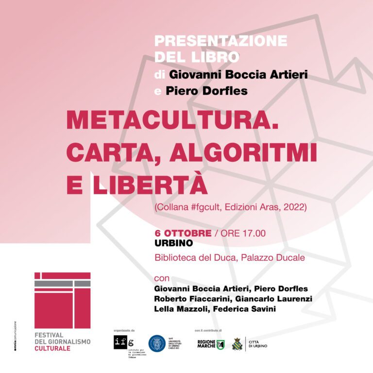 Metacultura carta algoritmi e libertà