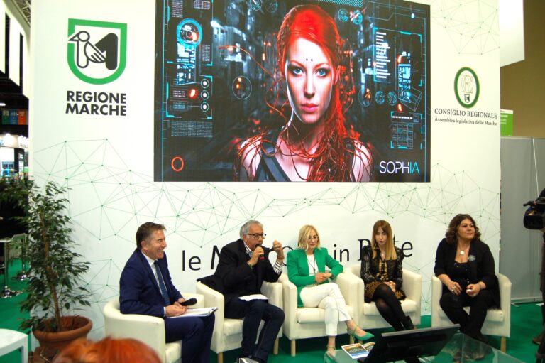 Salone del libro di Torino 2023. Un momento della presentata la terza edizione di MArCHESTORIE.