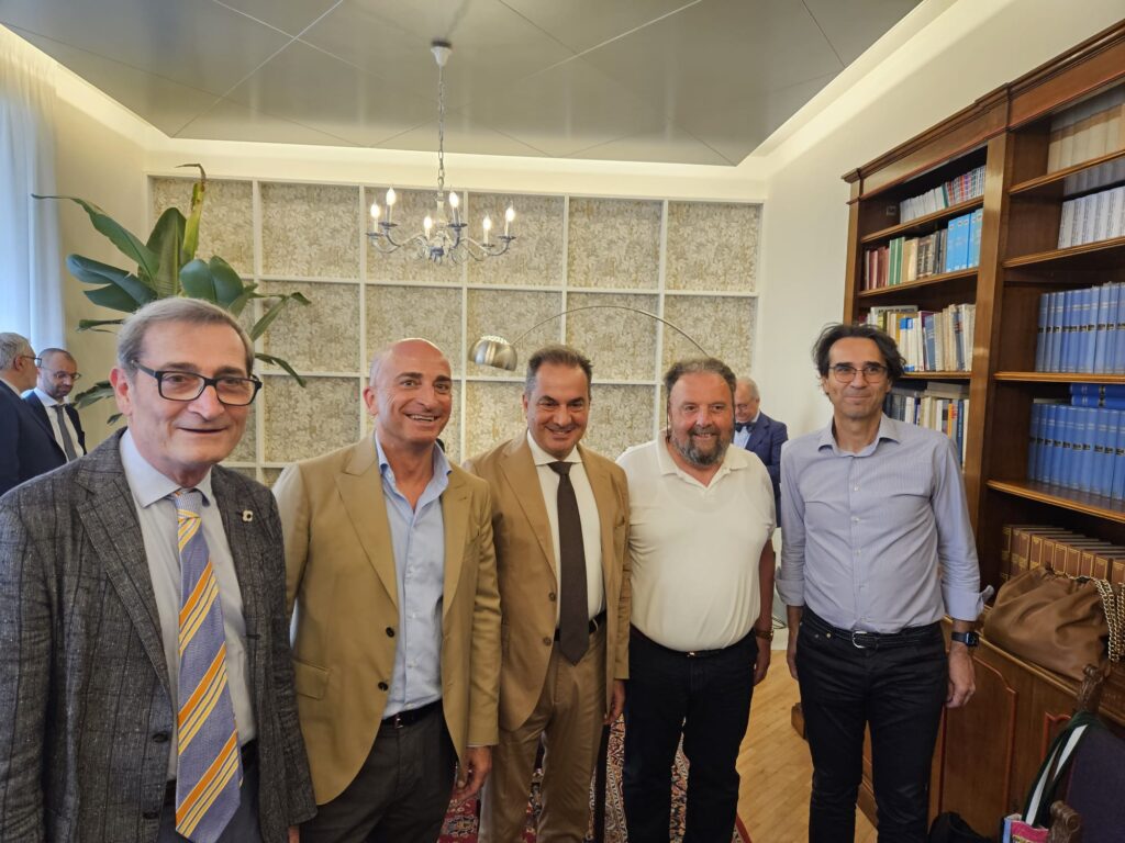 da sinistra Antonio Osimani, Massimiliano Riderelli Belli, Gennaro Zecca, Fabio Marchetti, e Gianluca Pierpaoli