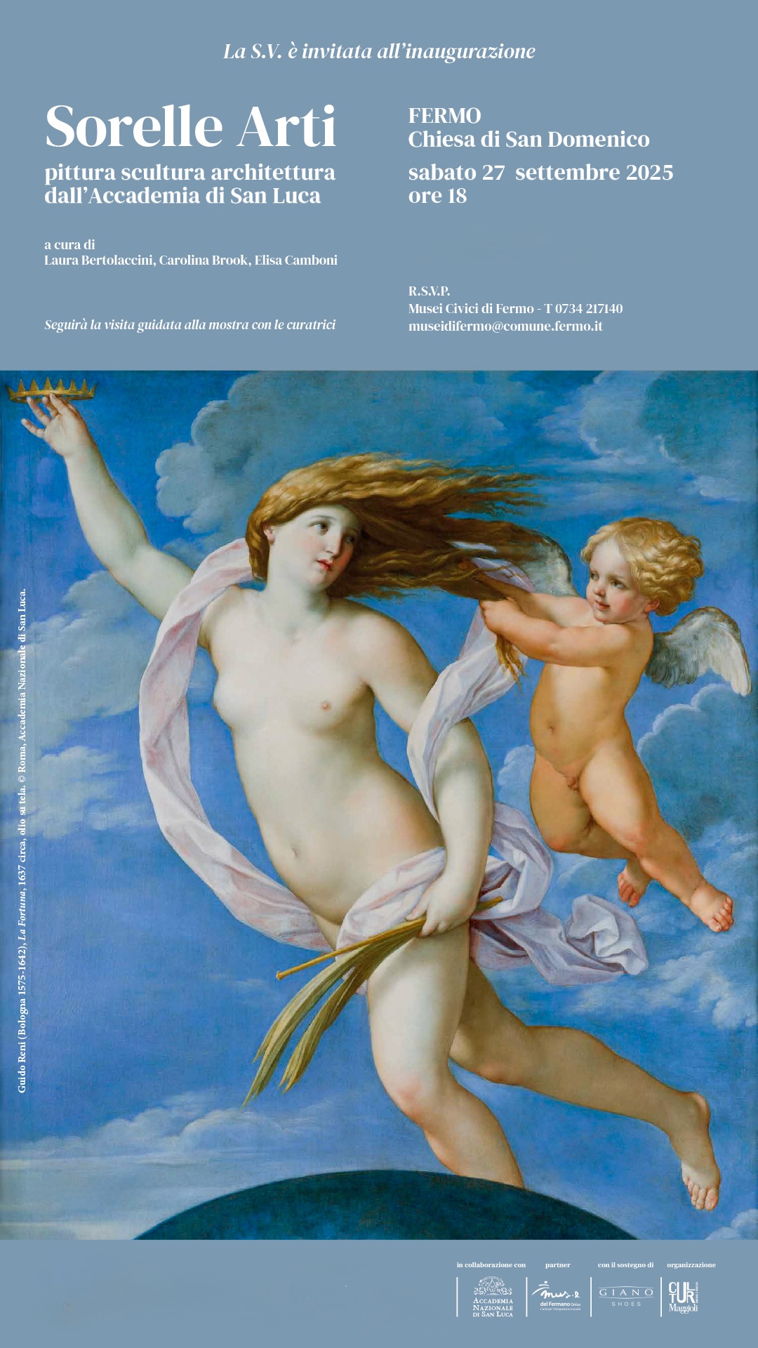 Dal 28 settembre 2025 al 1° febbraio 2026 i Musei di Fermo presentano a Palazzo dei Priori la mostra Sorelle Arti